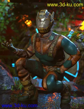 3D打印模型Panther Outfit for Genesis 8 and 8.1 Male Bundle的图片