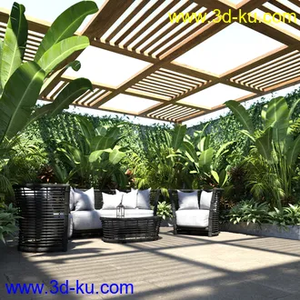 3D打印模型Paradise Courtyard的图片