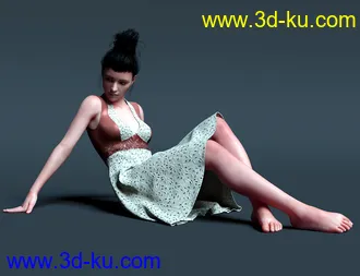 3D打印模型Peppermint Ivy Dress for Genesis 8 Female(s)的图片