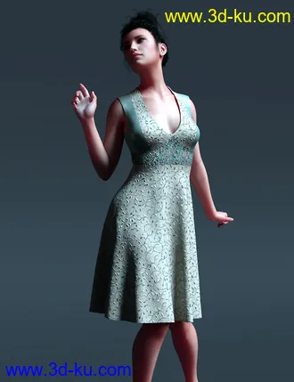 3D打印模型Peppermint Ivy Dress for Genesis 8 Female(s)的图片