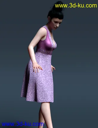 3D打印模型Peppermint Ivy Dress for Genesis 8 Female(s)的图片