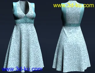 3D打印模型Peppermint Ivy Dress for Genesis 8 Female(s)的图片