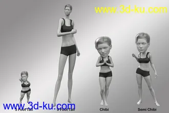 3D打印模型Phenotypes for Genesis 8 Females的图片