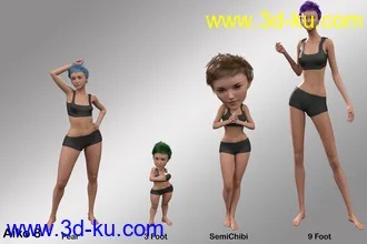 3D打印模型Phenotypes for Genesis 8 Females的图片