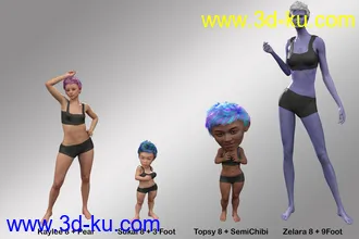 3D打印模型Phenotypes for Genesis 8 Females的图片