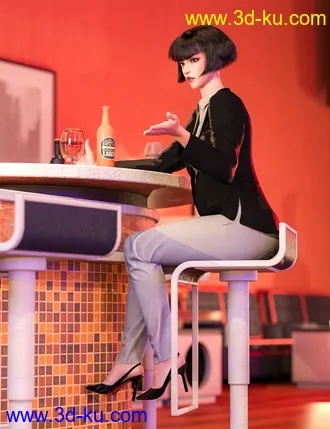 3D打印模型Photo Poses for Night Lounge Iray for Genesis 8 and 8.1的图片