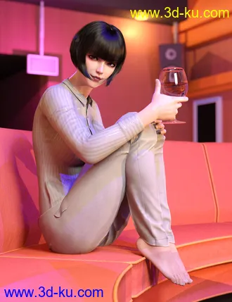 3D打印模型Photo Poses for Night Lounge Iray for Genesis 8 and 8.1的图片