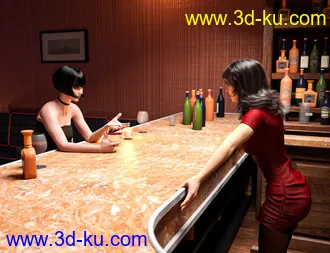 3D打印模型Photo Poses for Night Lounge Iray for Genesis 8 and 8.1的图片