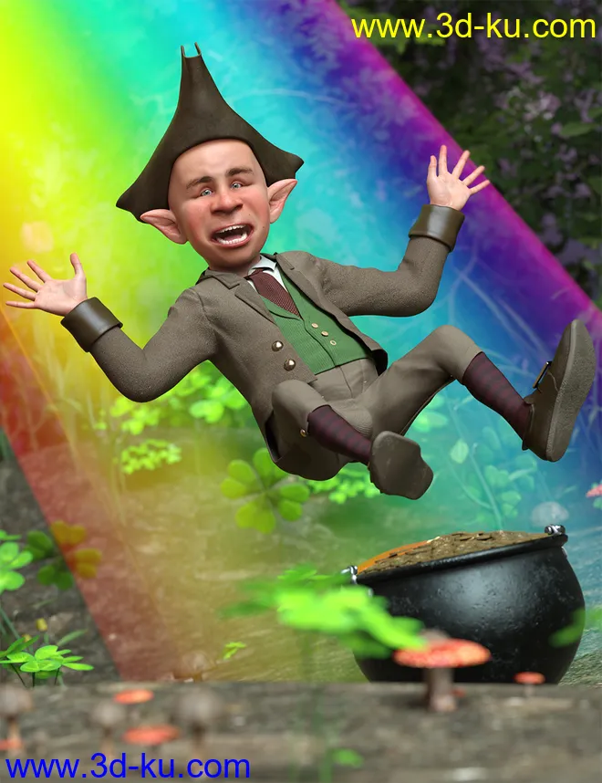 Pot of Gold Poses for Leprechaun模型的图片1