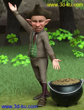 3D打印模型Pot of Gold Poses for Leprechaun的图片