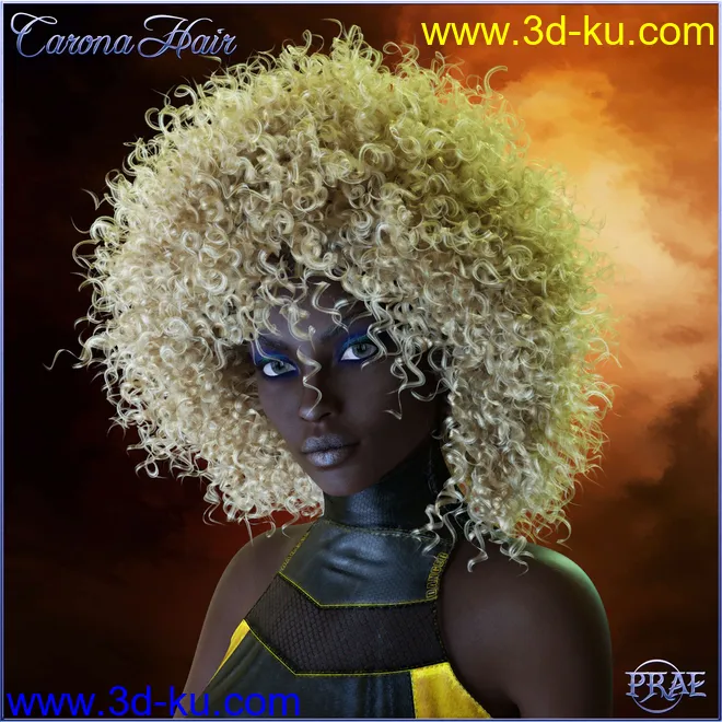 Prae-Carona Hair For G8 Daz模型的图片1