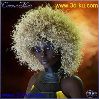 3D打印模型Prae-Carona Hair For G8 Daz的图片