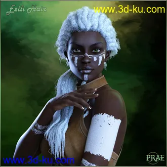 3D打印模型Prae-Ezili Hair For G8 Daz的图片