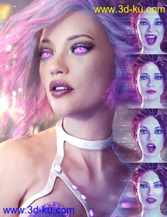 3D打印模型PTF Down to Earth Expressions for Zelara 8 and Genesis 8 Female(s)的图片