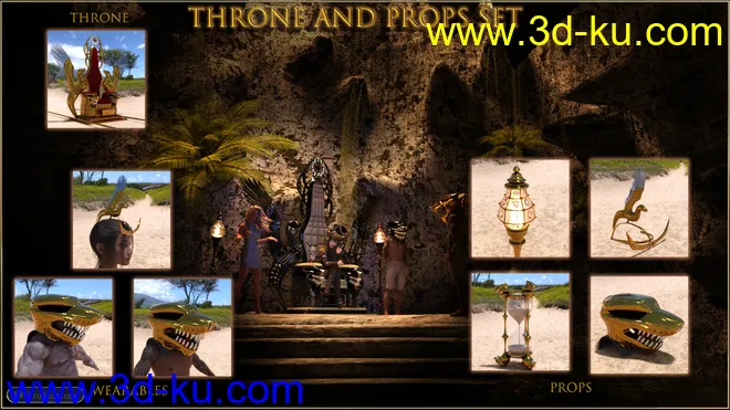 PW Throne And Props Set模型的图片7