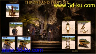 3D打印模型PW Throne And Props Set的图片