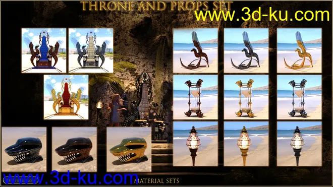 PW Throne And Props Set模型的图片8