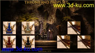 3D打印模型PW Throne And Props Set的图片
