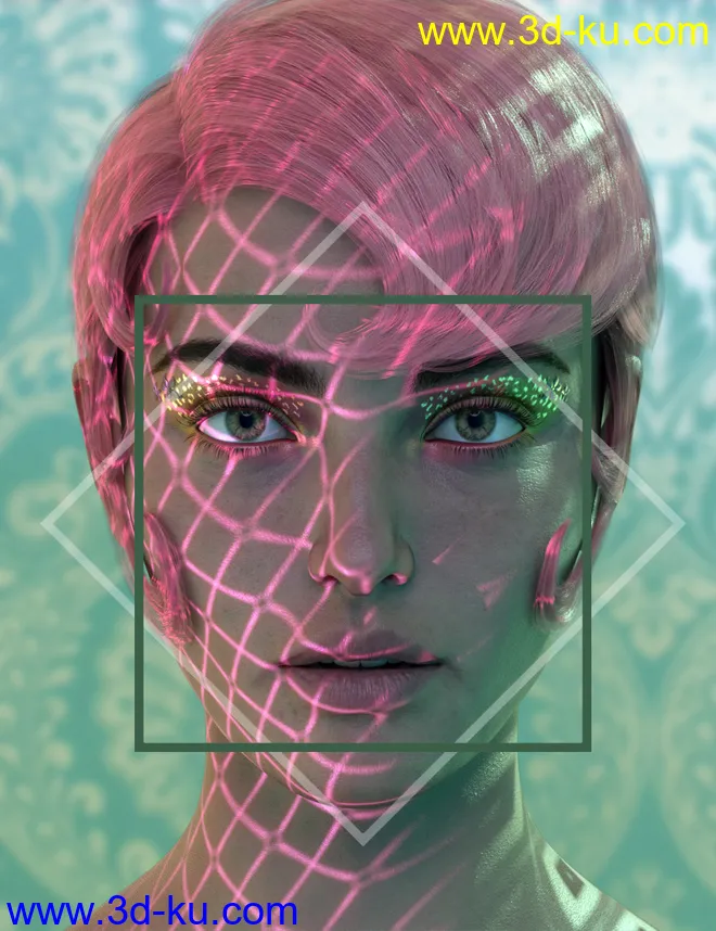 Rainbow Gel Portrait Lighting for Iray模型的图片2