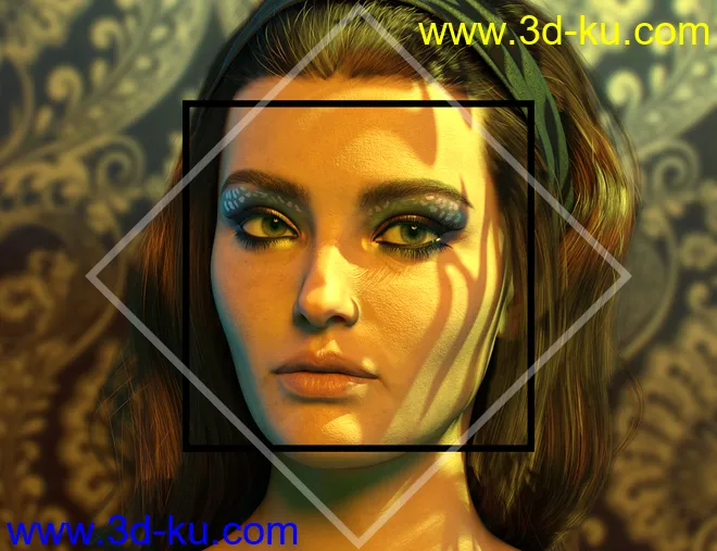 Rainbow Gel Portrait Lighting for Iray模型的图片7