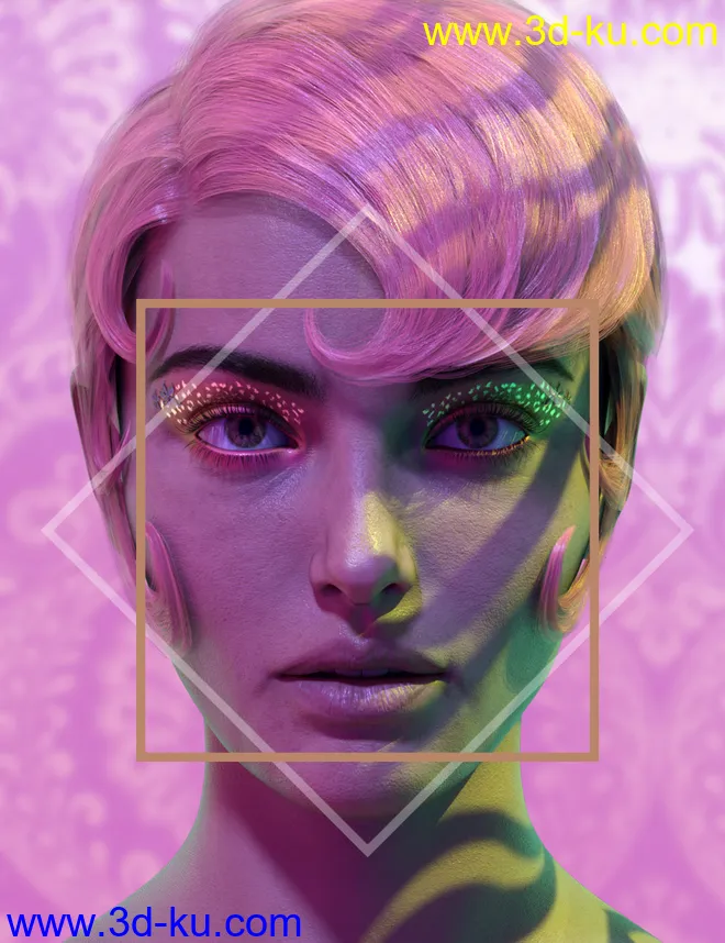 Rainbow Gel Portrait Lighting for Iray模型的图片8