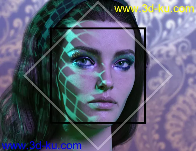 Rainbow Gel Portrait Lighting for Iray模型的图片10
