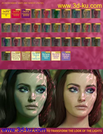 3D打印模型Rainbow Gel Portrait Lighting for Iray的图片