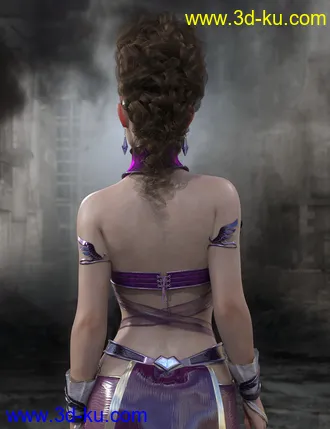 3D打印模型Roxana Hair Genesis 8 Female(s)的图片