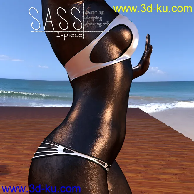 SASS 2-Piece Swimsuit and Lingerie for Genesis 8.X Females模型的图片1