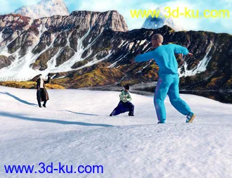 3D打印模型SBibb Snowball Fight Props and Poses for Genesis 8 and 8.1的图片
