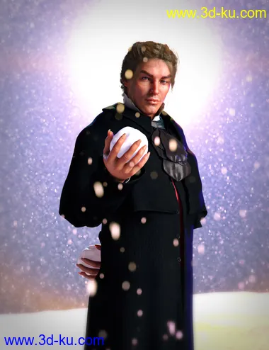 SBibb Snowball Fight Props and Poses for Genesis 8 and 8.1模型的图片5