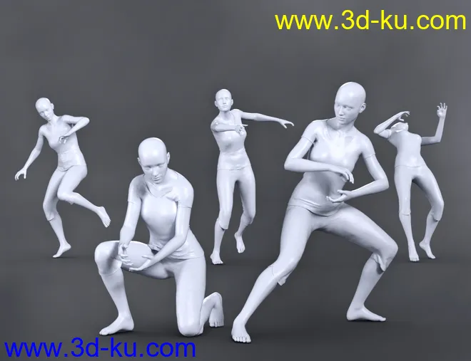 SBibb Snowball Fight Props and Poses for Genesis 8 and 8.1模型的图片8