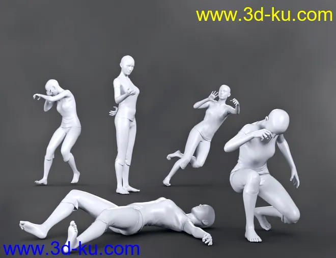 SBibb Snowball Fight Props and Poses for Genesis 8 and 8.1模型的图片9