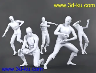 3D打印模型SBibb Snowball Fight Props and Poses for Genesis 8 and 8.1的图片