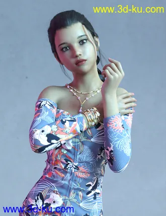 3D打印模型Scarlett for Genesis 8 Female的图片