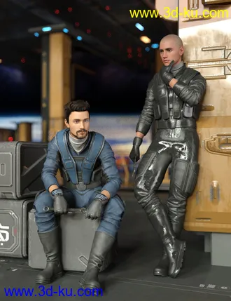 3D打印模型Sci-Fi Mechanic Outfit for Genesis 8.1 Males的图片