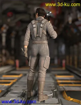 3D打印模型Sci-Fi Mechanic Outfit for Genesis 8.1 Males的图片