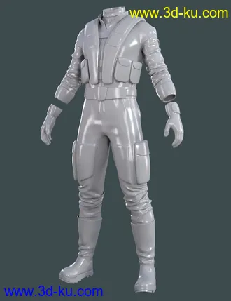 3D打印模型Sci-Fi Mechanic Outfit for Genesis 8.1 Males的图片