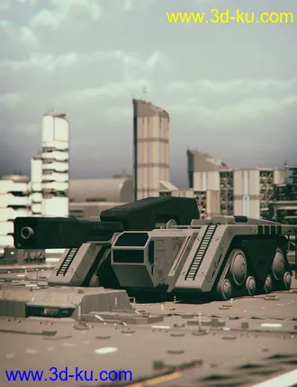 3D打印模型Sci-fi Tank PL250的图片