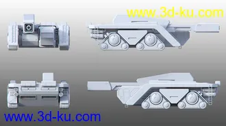 3D打印模型Sci-fi Tank PL250的图片