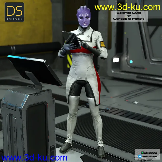 Scientist Outfit for Genesis 8 Female模型的图片1