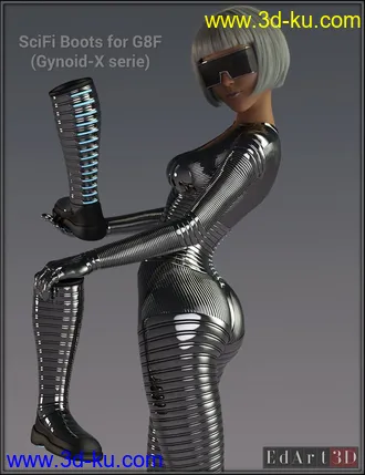 3D打印模型SciFi Boots for G8F的图片