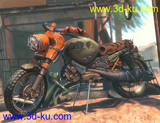 3D打印模型Scrappy Motorcycle的图片