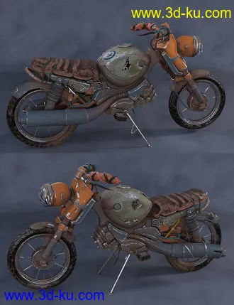 3D打印模型Scrappy Motorcycle的图片