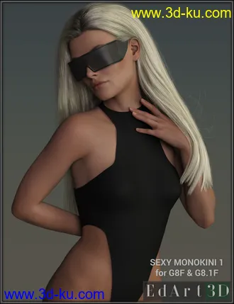 3D打印模型Sexy Monokini 1 for G8 and G8.1 Females的图片