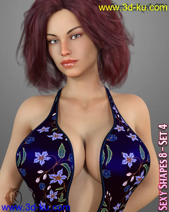 Sexy Shapes 8 - Set 4 - Genesis 8 and 8.1 Females模型的图片1