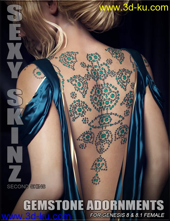 Sexy Skinz - Gemstone Adornments for Genesis 8 and 8.1 Females模型的图片1