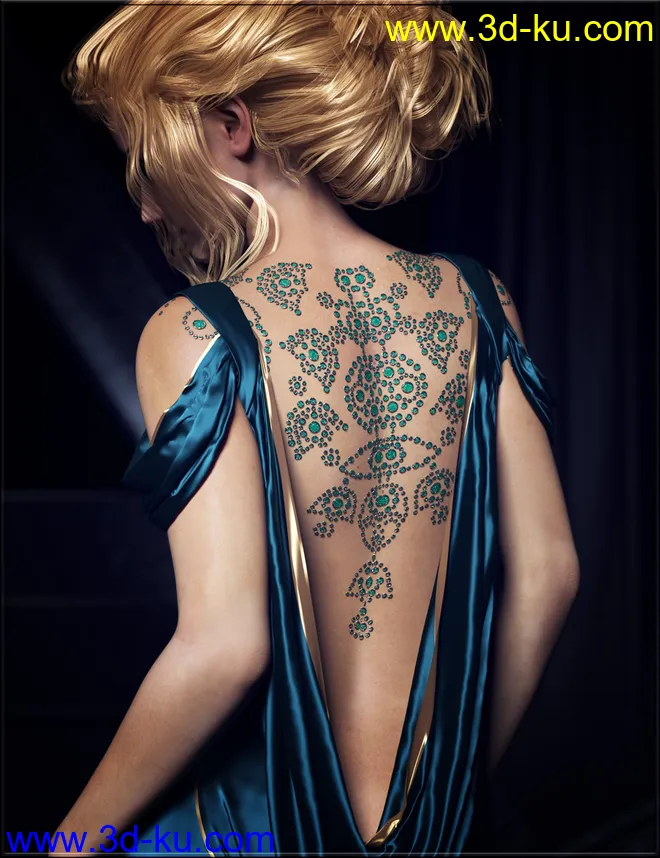 Sexy Skinz - Gemstone Adornments for Genesis 8 and 8.1 Females模型的图片2