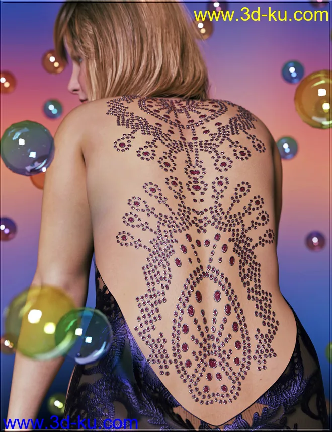 Sexy Skinz - Gemstone Adornments for Genesis 8 and 8.1 Females模型的图片6