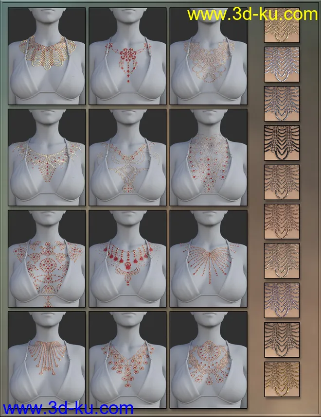 Sexy Skinz - Gemstone Adornments for Genesis 8 and 8.1 Females模型的图片7